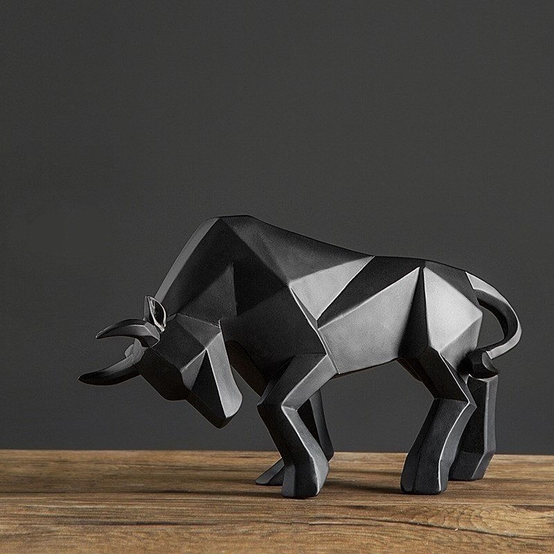 Modern Bull Home Decor Resin Sculpture for Coffee Table - Image 4