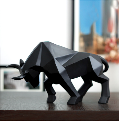 Modern Bull Home Decor Resin Sculpture for Coffee Table - Image 2