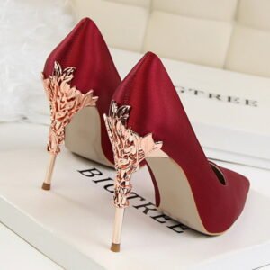 Luxury Silk High Heels for Women Fashion Footwear