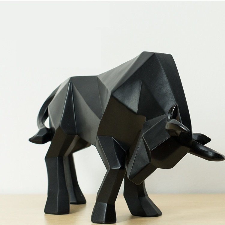 Modern Bull Home Decor Resin Sculpture for Coffee Table - Image 5